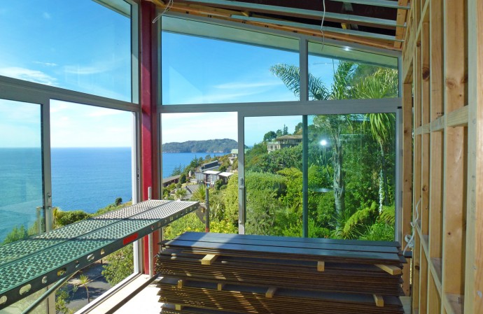 House for sale in New Zealand. Bedroom in the construction phase. Photo: Dietmar Gerster
